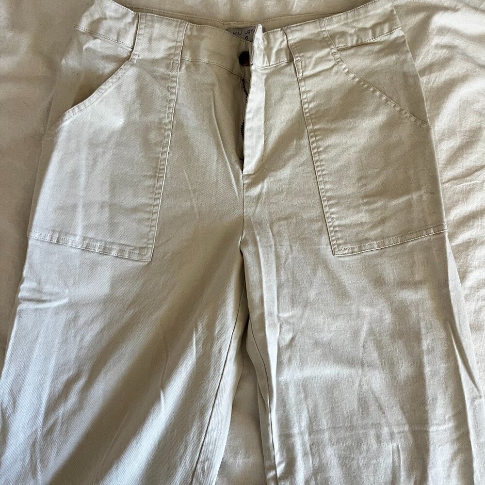 Nili Lotan White Wide-Leg Trouser Jean